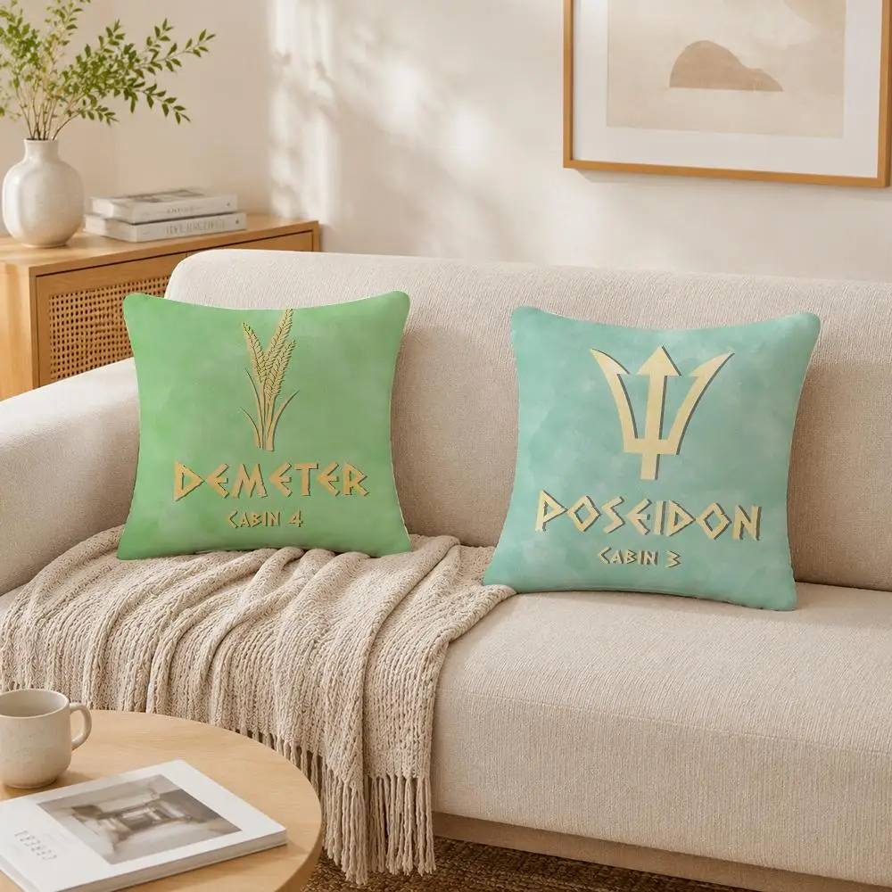 Novel P-Percy Jackson The Olympians Cushion Cover Plush Decorative Pillow Case With Hidden Zipper Cutecore Room Decor For Home