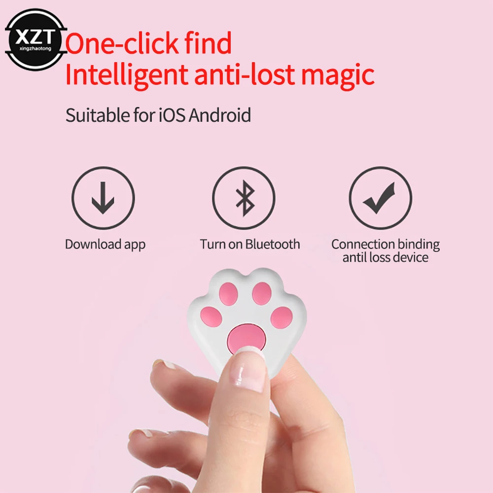 Mini localizador inteligente de seguimiento GPS, dispositivo antipérdida, impermeable, portátil, Bluetooth, para mascotas, gatos, perros, accesorios