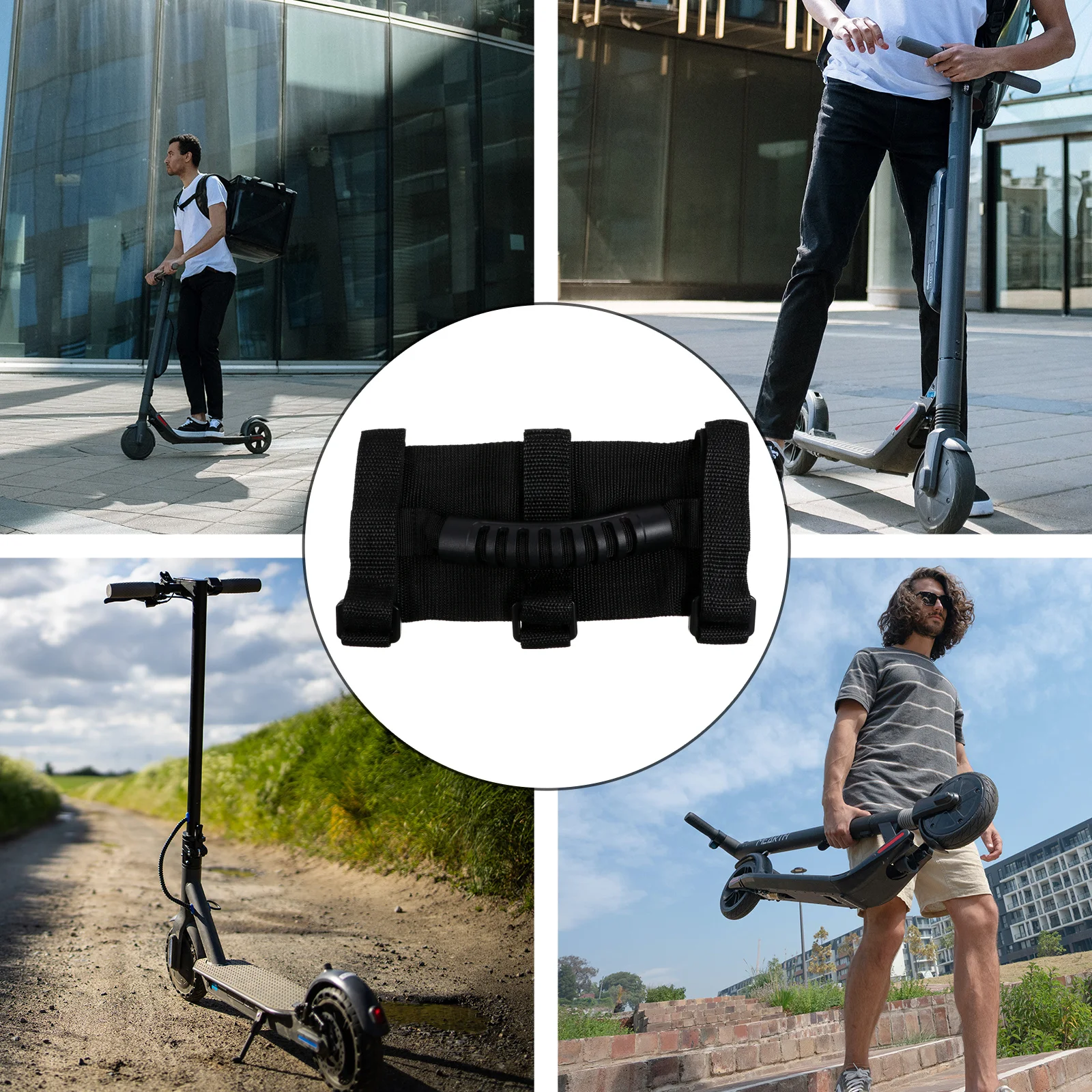 Scooter Carry Handle Strap Portable Carrying Belt Durable Nylon for Labor Saving Comfortable Electric Scooter Accessories