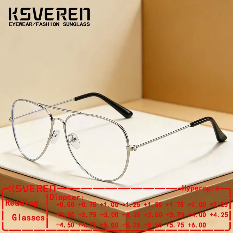 Lunettes de lecture anti-lumière bleue pour hommes et femmes, style rétro, verres optiques de prescription finis, protection oculaire, lecteurs à lentilles transparentes