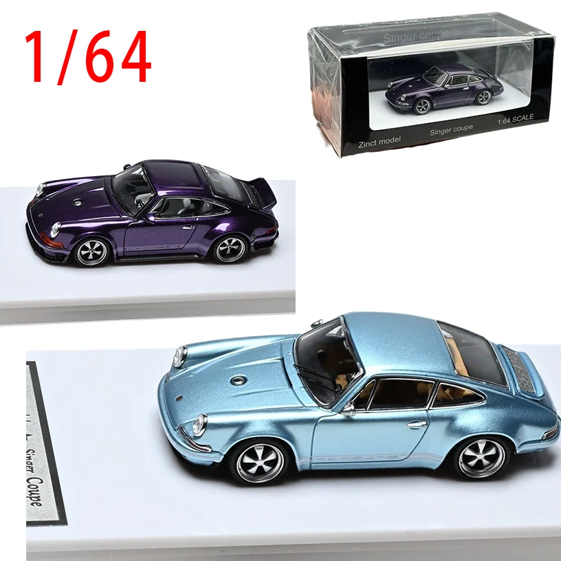 

Коллекционная модель автомобиля Zincit 1:64 Singer DLS Porsche 911, литая под давлением, в оригинальной коробке