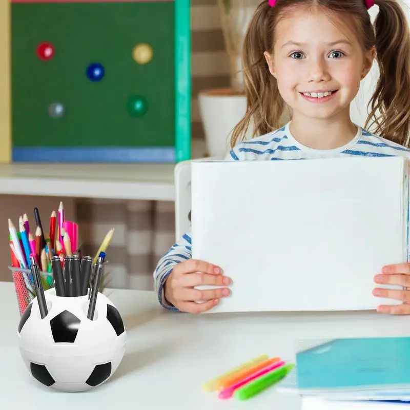 Органайзер для ручек для стола, держатель для футбольных ручек, универсальный настольный органайзер для ручек, практичные контейнеры для хранения ручек, настольный держатель для карандашей