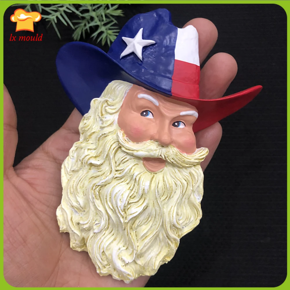 

Santa Claus Silicone Mould Fondant Christmas Xmas Cake Chocolate Molds Soap Craft Resin Plaster Candle Decoration Home Holiday