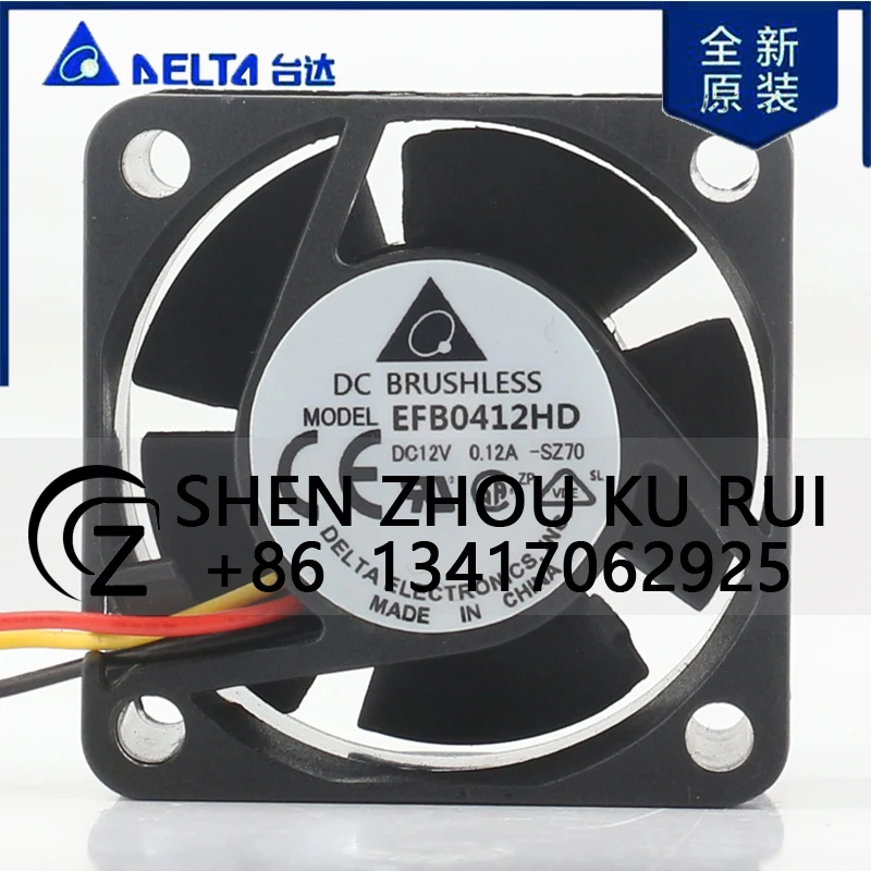 

Корпусный вентилятор Delta DC 12 В 0,12 А EFB0412HD AC EC 4020 40X40X20MM 4 см Измерение скорости Вентилятор охлаждения сервера с двойным шарикоподшипником