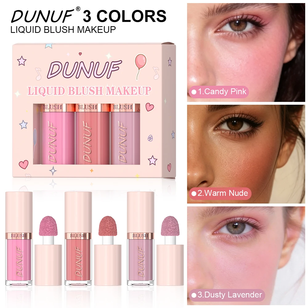 Matte Liquid Blush Peach Pink Coral - Waterproof High Pigmented Smooth Non-Sticky Daily Makeup Multi-use Glowing Blush for Chris