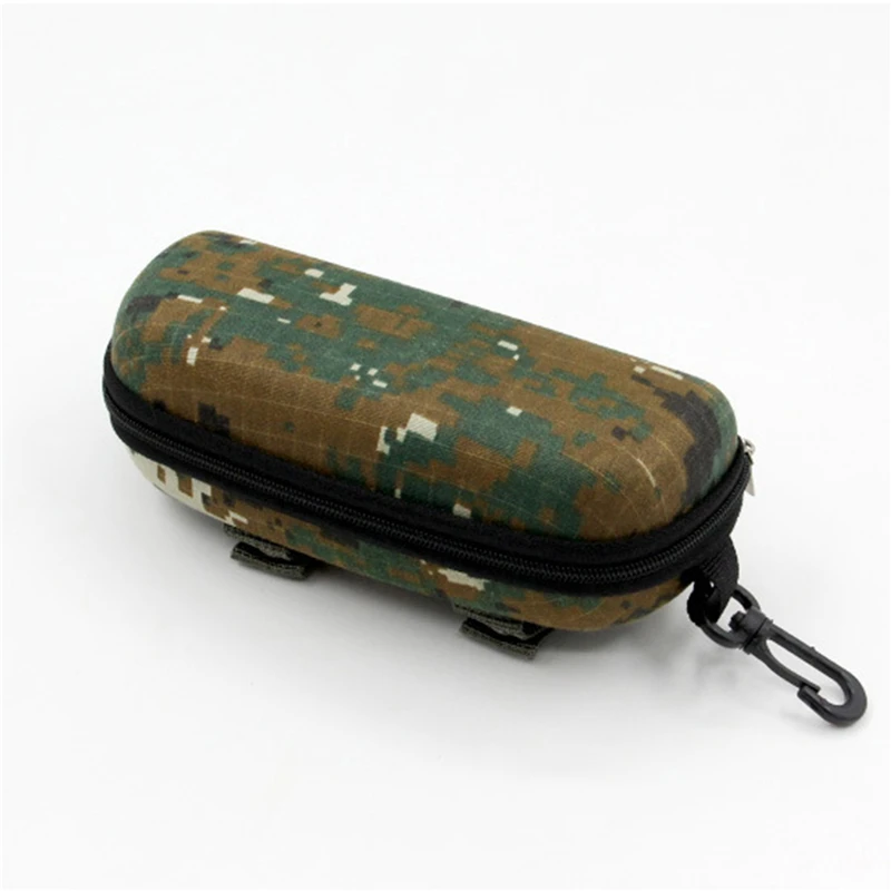 Camouflage Sunglasses Case Outdoor Portable Zipper Glasses Case EVA Sunglasses Organizer Storage Box For Outdoor Camping Hiking