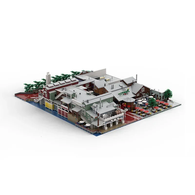 Moc blocos de construção pacífico cais conjunto combinado modelo tijolos técnicos diy montagem cidade vista rua brinquedo para crianças presente