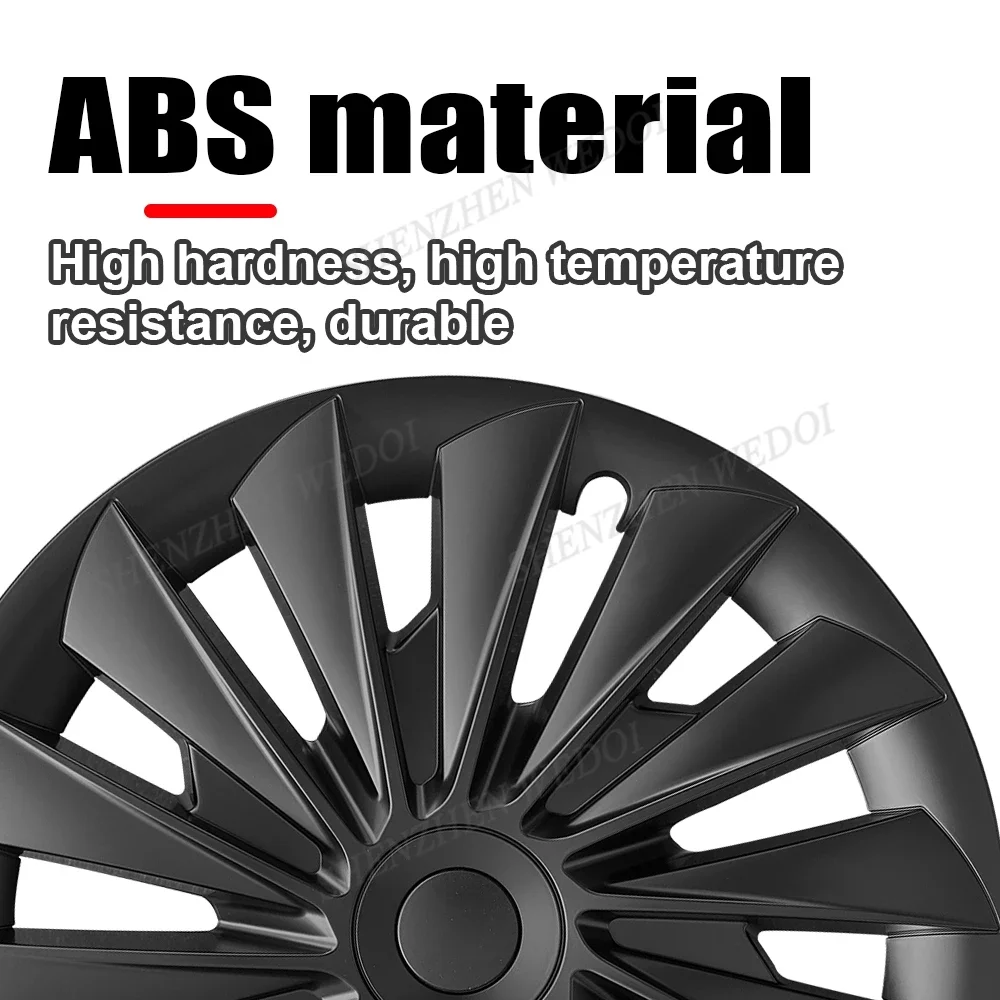 Custom car hub cap exterior accessories matte 18inch black covers for 2024 highland model 3 wheels set caps  wheel cover