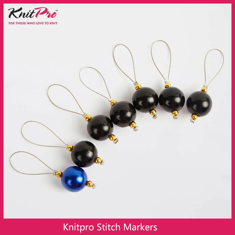 7 Pieces Knitpro Knitting Stitch Markers Bead Locking Stitch Marker DIY Craft Weave Tools Crochet Knitting Tool