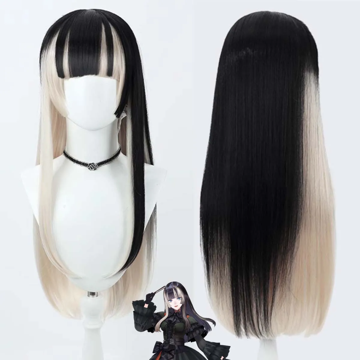 Halloween Party Role Play Hololive Virtual YouTuberc Cosplay Double Ponytail Wig