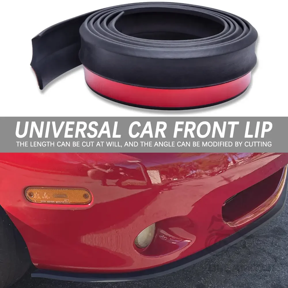 

2.5M Car Bumper Lip Stickers Car Front Bumper Lip Rubber Car Protectors Exterior Mouldings Bumper Lip Strip