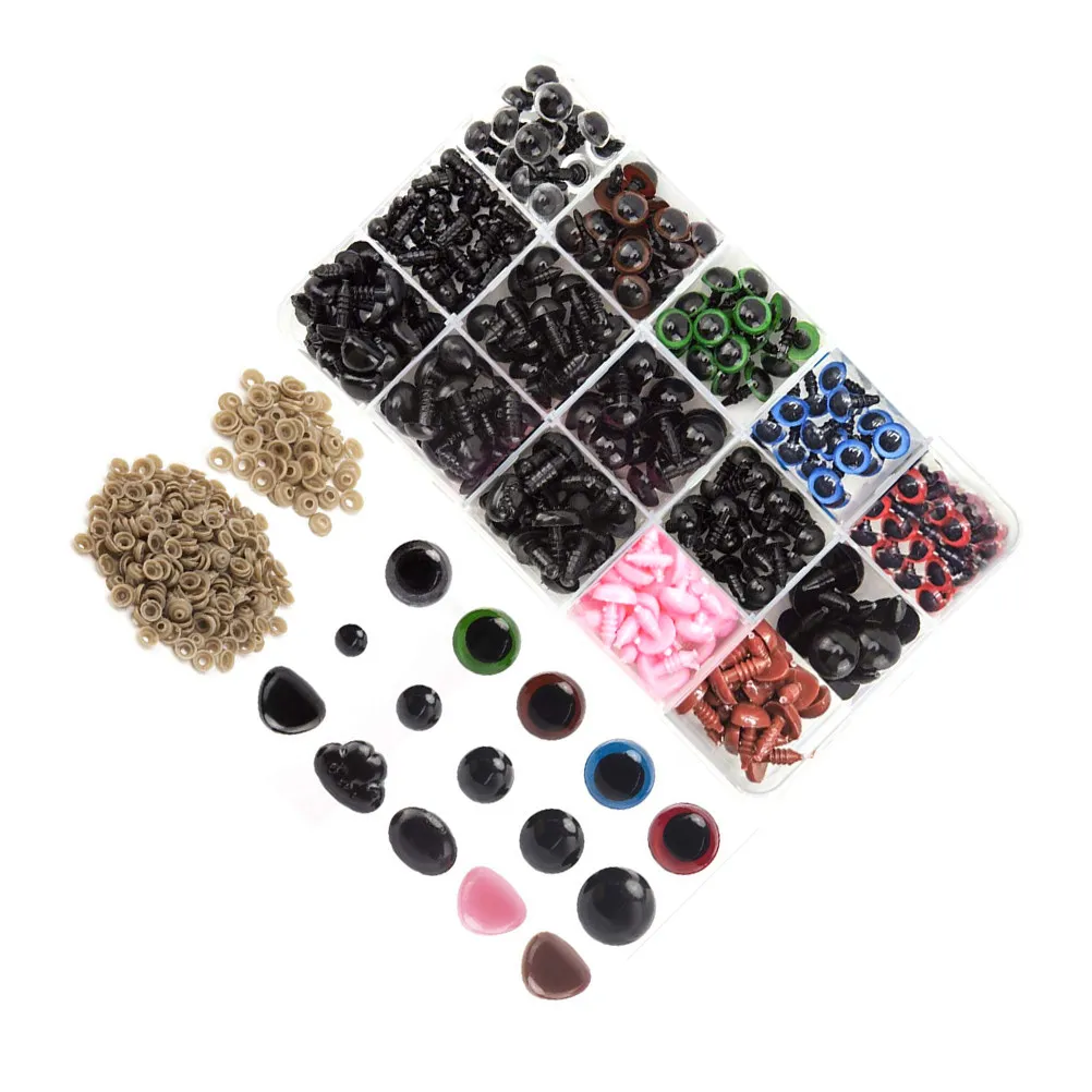 

560Pcs Plastic Safety Eyes Accessories Multi-Color Screw Thread for DIY Cartoon Animal Crafts Crochet Eyes Kit Art Supplies