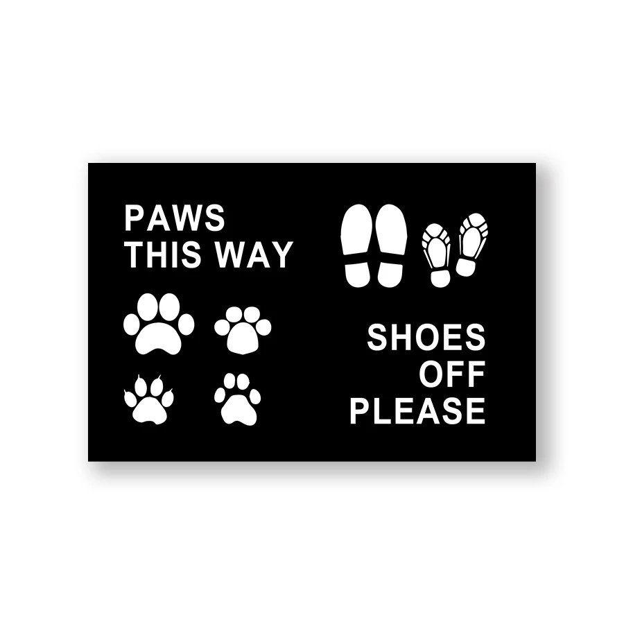 40x60cm door mat anti-slip doormat floor carpet, shoes off please Flannel Floor customized Carpet for Bath Door Living Room