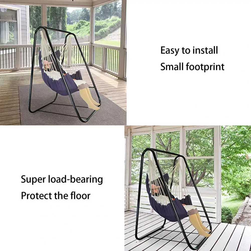 A-shaped Strong Load Bearing Anti-deformed Hammock Chair Stand Swing Seat Metal Support Rack (without Hammock Chair)