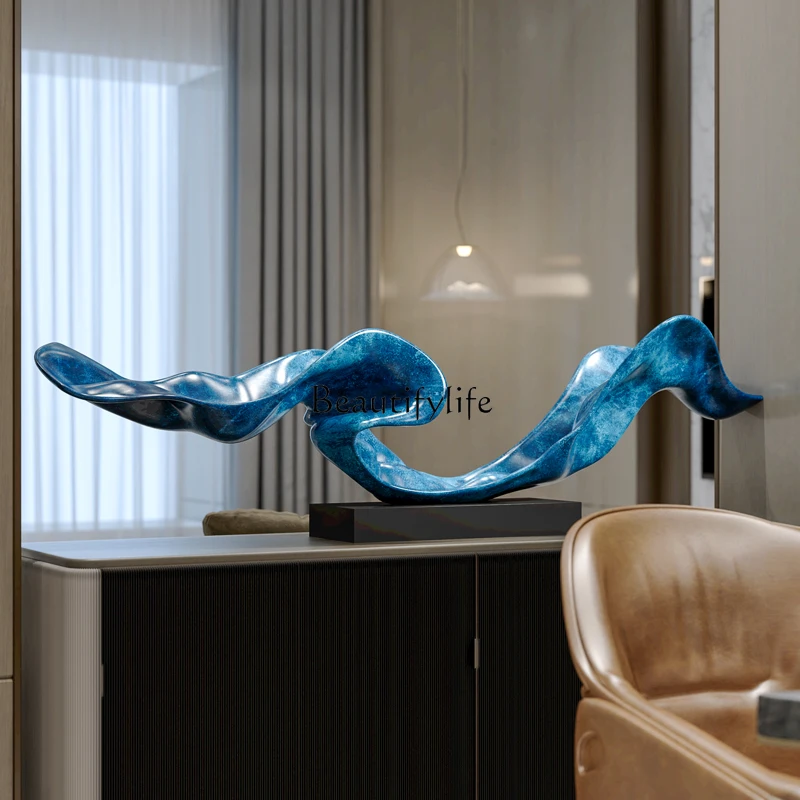 

Modern abstract art large-scale sculpture entrance ornament light luxury handicrafts