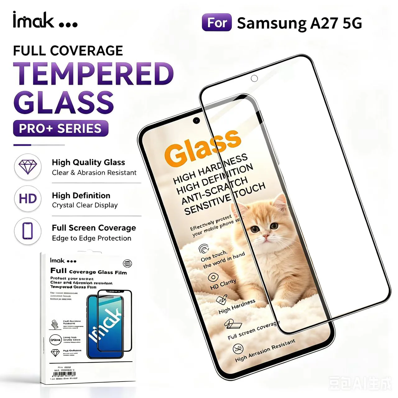 Tempered Glass For Samsung Galaxy A27 A37 A57 5G Protector Film HD Clear Full Screen Coverage FM0003