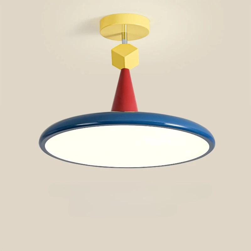 Memphis Cream Ceiling Lights Personality Colorful Decorative Children's Room Bedroom Study Hotel Eye Protection LED Lamp Fixture