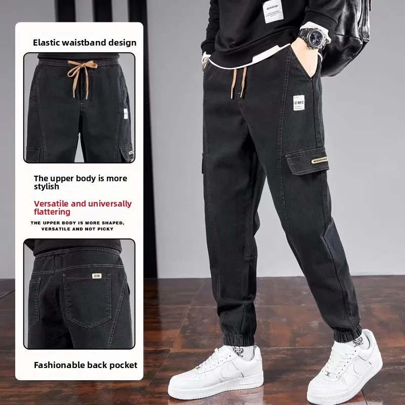 

Thiened Fce Workwear Pants Men's Loose Fit Harlan Casual Long Trousers Autumn Winter Large Size Cuffed Pants for Working