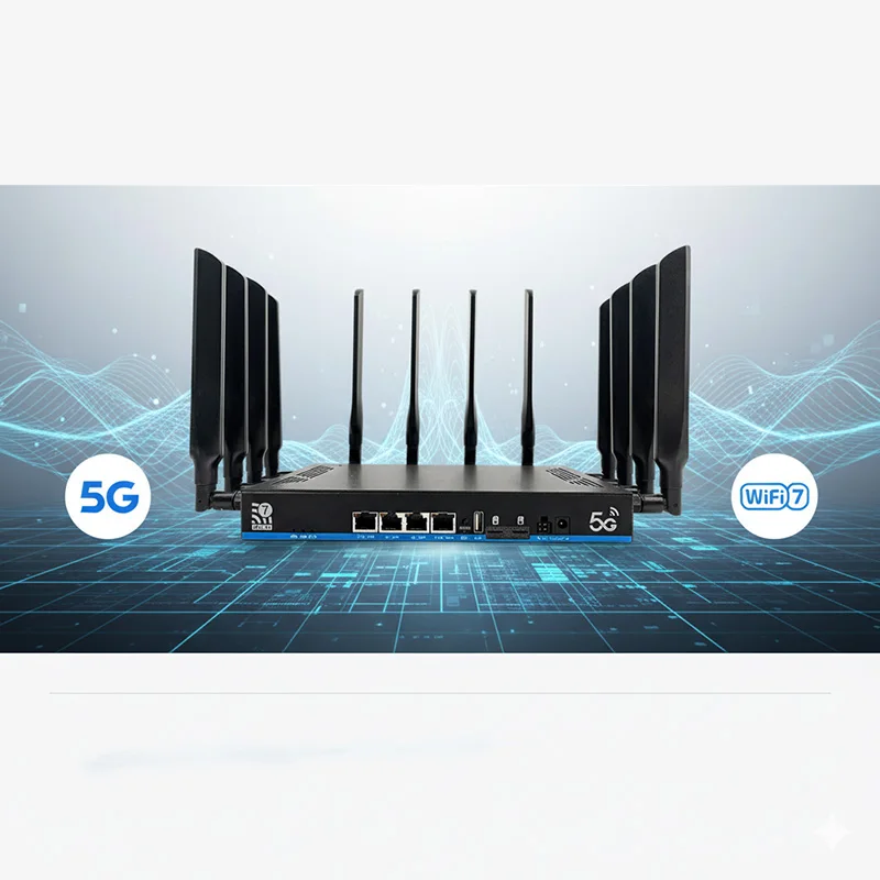 

OEM Z8806BE-DS-T Enterprise Router MTK7988AV Quad Core 5G Tri-Band WiFi7 19000Mbps 1xWAN 3xLAN Ports Sim Card Interface