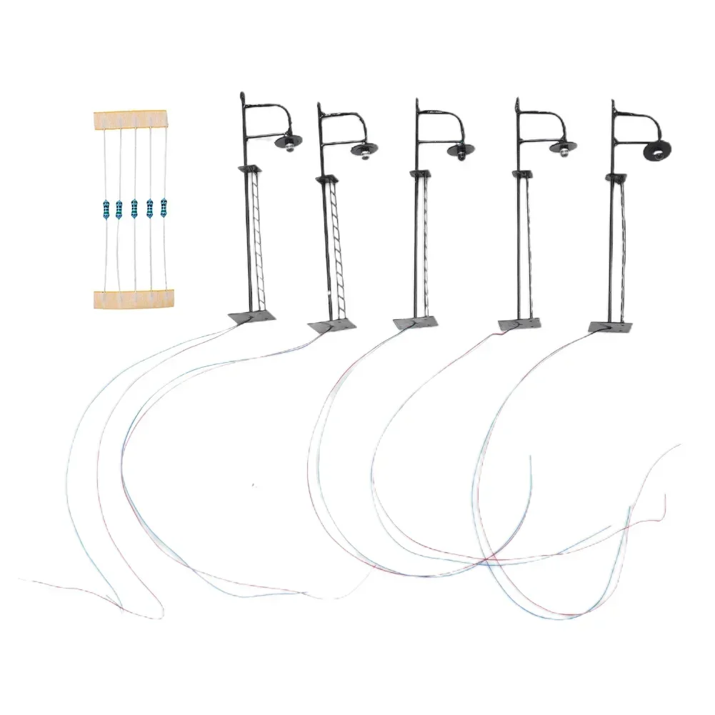 

5Pcs N Gauge Lights Model Lamp Posts Scenery Lamps With Resistors Outdoor Landscape Yard Lawn Lamps Sandtable Acccessories Toys