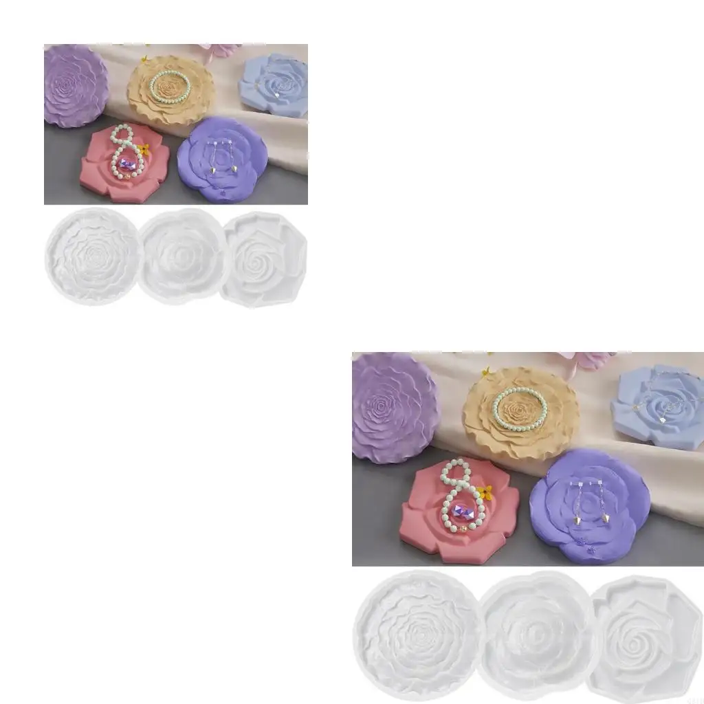 Silicone Resin Moulds Rose Resin Cup Tray Mould DIY Tray Molds for DIY