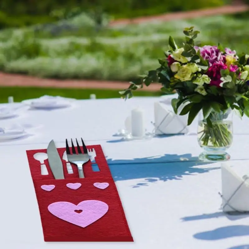 Bộ 4 Túi đồ trang trí trang trí Túi đồ dùng Valentine Day Day Kxre