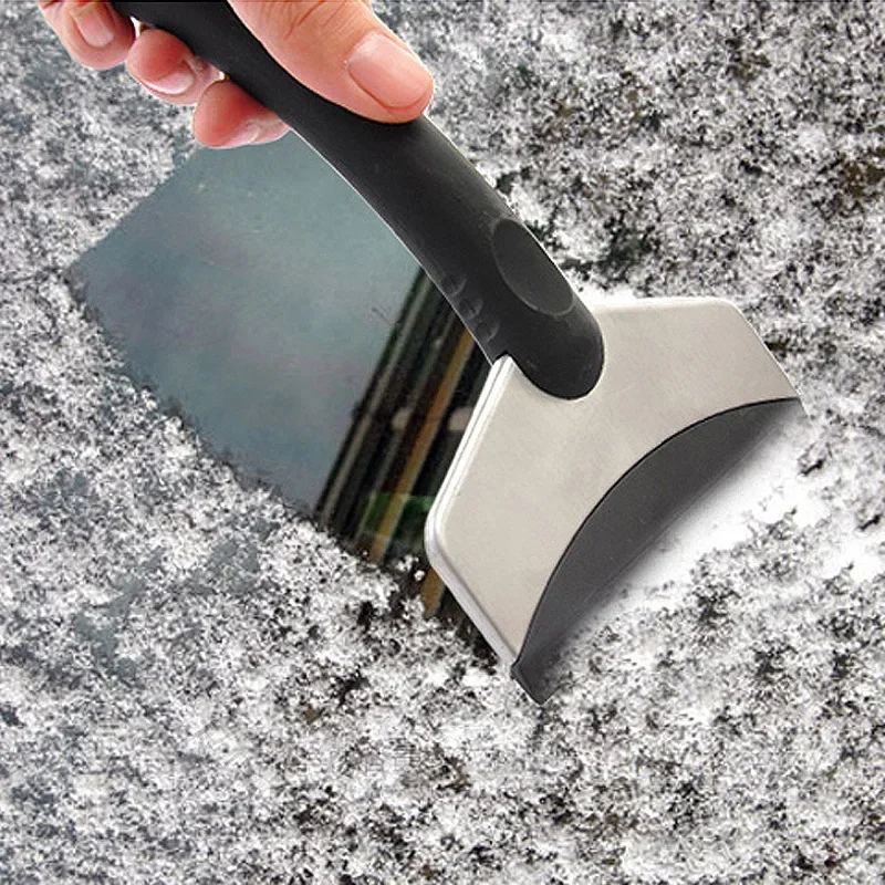 1/2Pcs Car Snow Shovel Winter Windshield Defrosting Ice Scraper Tool Stainless Steel Car Windshield Snow Remover Car Accessories