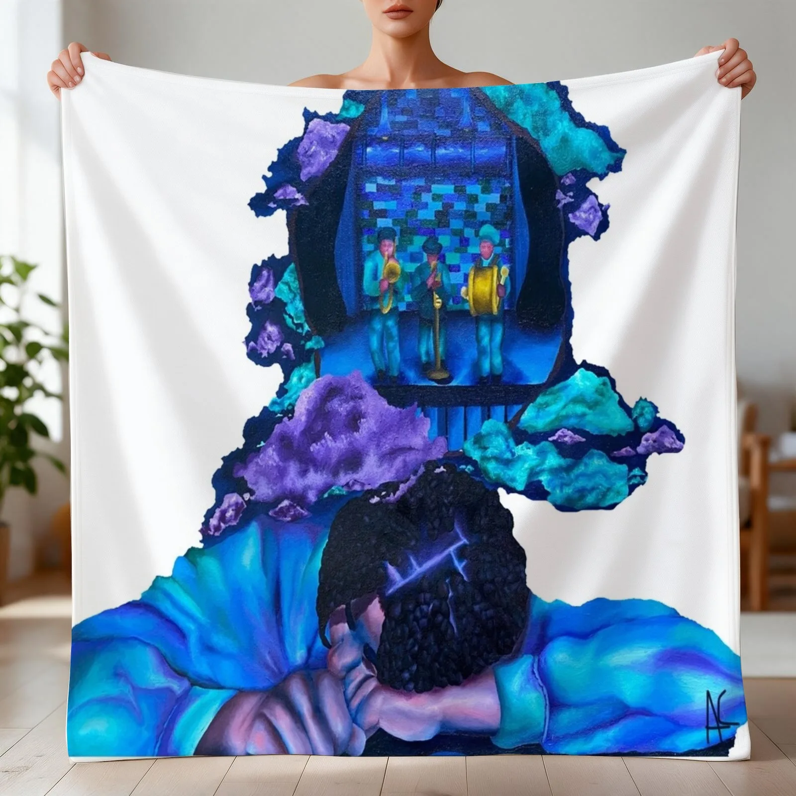 Daydreamin' Throw Blanket Decorative Sofa Nap Thins Blankets