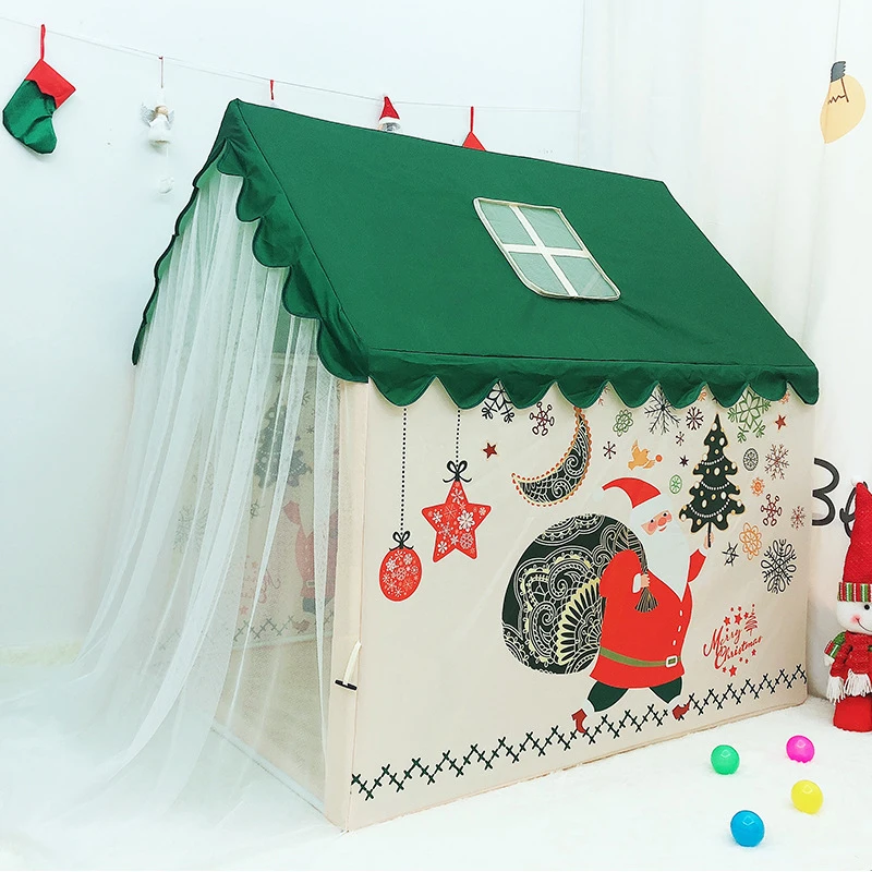 Tenda portatile per bambini grande spazio tenda per bambini Baby Kids Play Teepee tende Christmas Playhouse Toys Gift For Children Room Decor