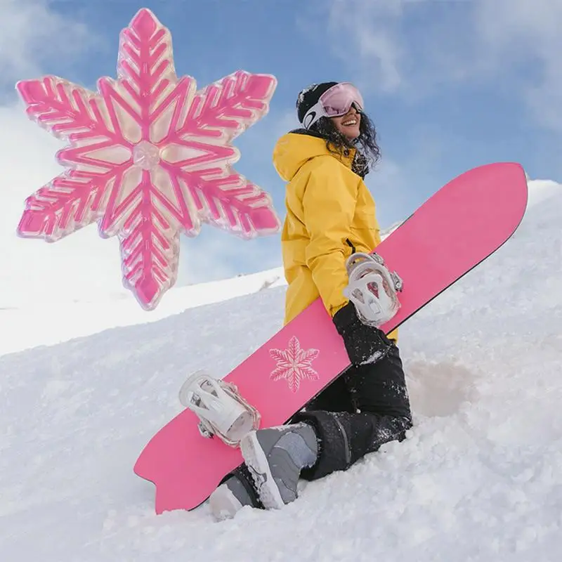 Coussinets de planche à neige en forme de flocon de neige, polymère antidérapant, design 3D suréWer, coussinets de planche à neige pour un contrôle optimal de la poignée, 506