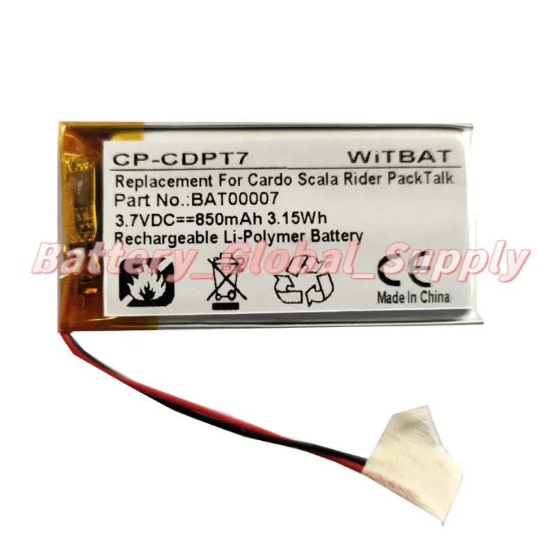 

For BAT00007 Pack Talk Battery 3.7V 850mAh Fast Delivery 1 Piece -