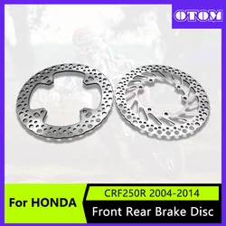 OTOM Motocross Front Rear Brake Discs Steel Rotors For HONDA CRF250R CRF250X CRF450R CRF450X 04-17 Motorcycle Front Brake Rotor