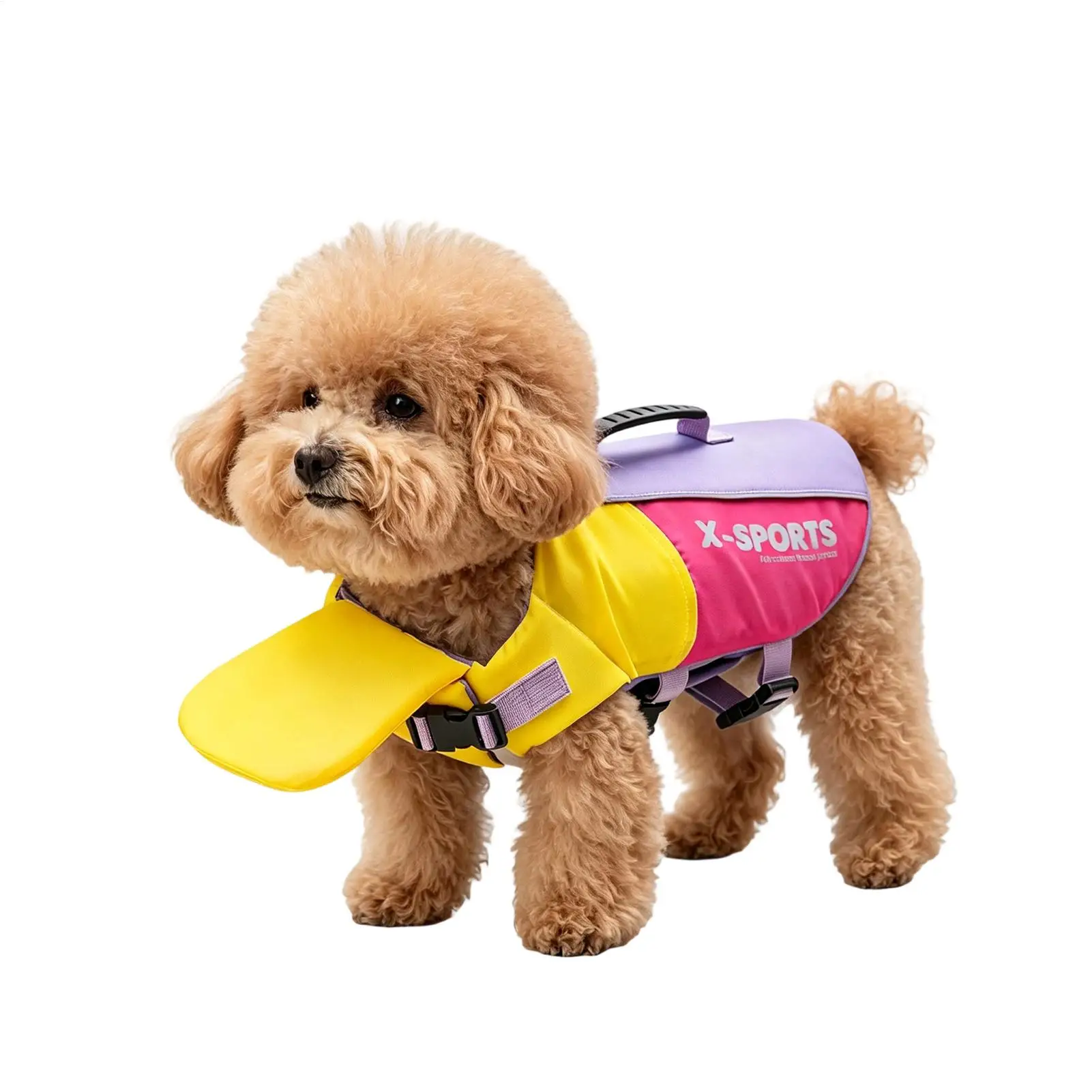 Dog Swim Vest Reflective Adjustable With Enhanced Rescue Handle Puppy Swim Vest For Pool Beach Lake River Boat Water Outdoor