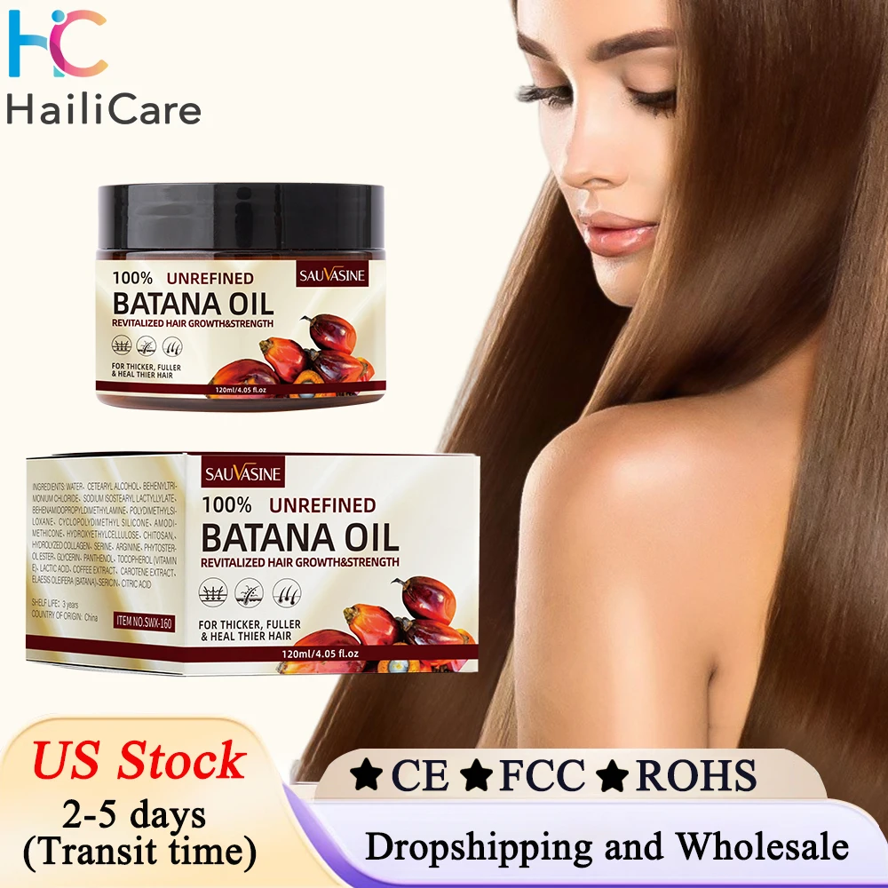 

US Stock 100% Pure Batana Oil Hair Conditioner Natural Hair Treatment Oil Promote Hair Wellness Treating Hair Loss Anti-Breakage