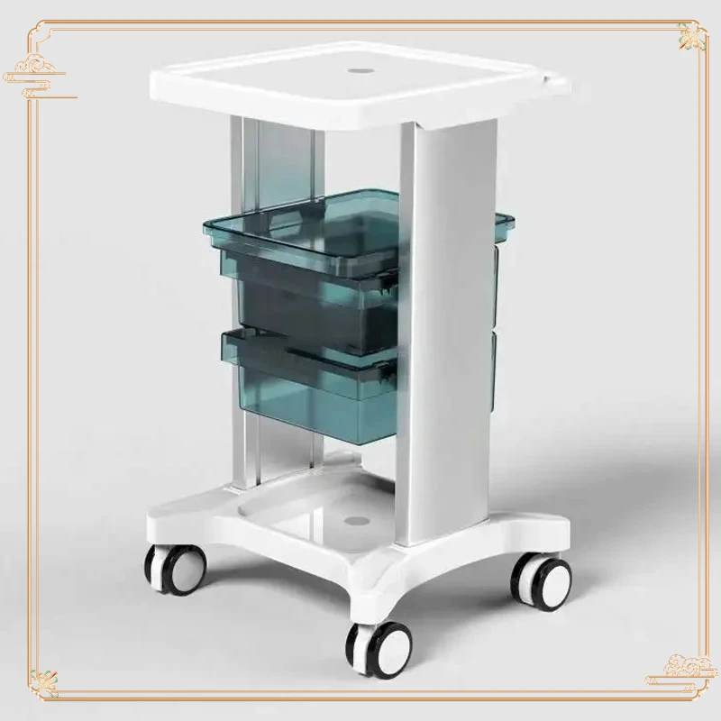 Wózek kosmetyczny na kółkach z szufladami, cichy, do salonu piękności, wózek na sprzęt estetyczny, stojak do kliniki spa.