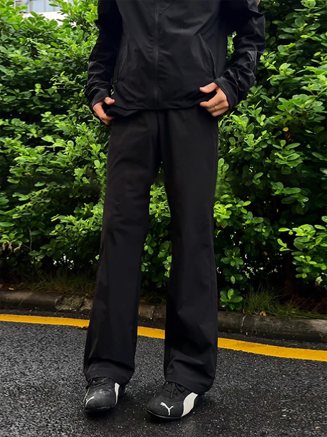 

Bla Bow Knife Crotch Sla Pants Men's Outdoor Mountain Climbing Sports Trousers American Sle Slim Straight Leg Micro Fla...