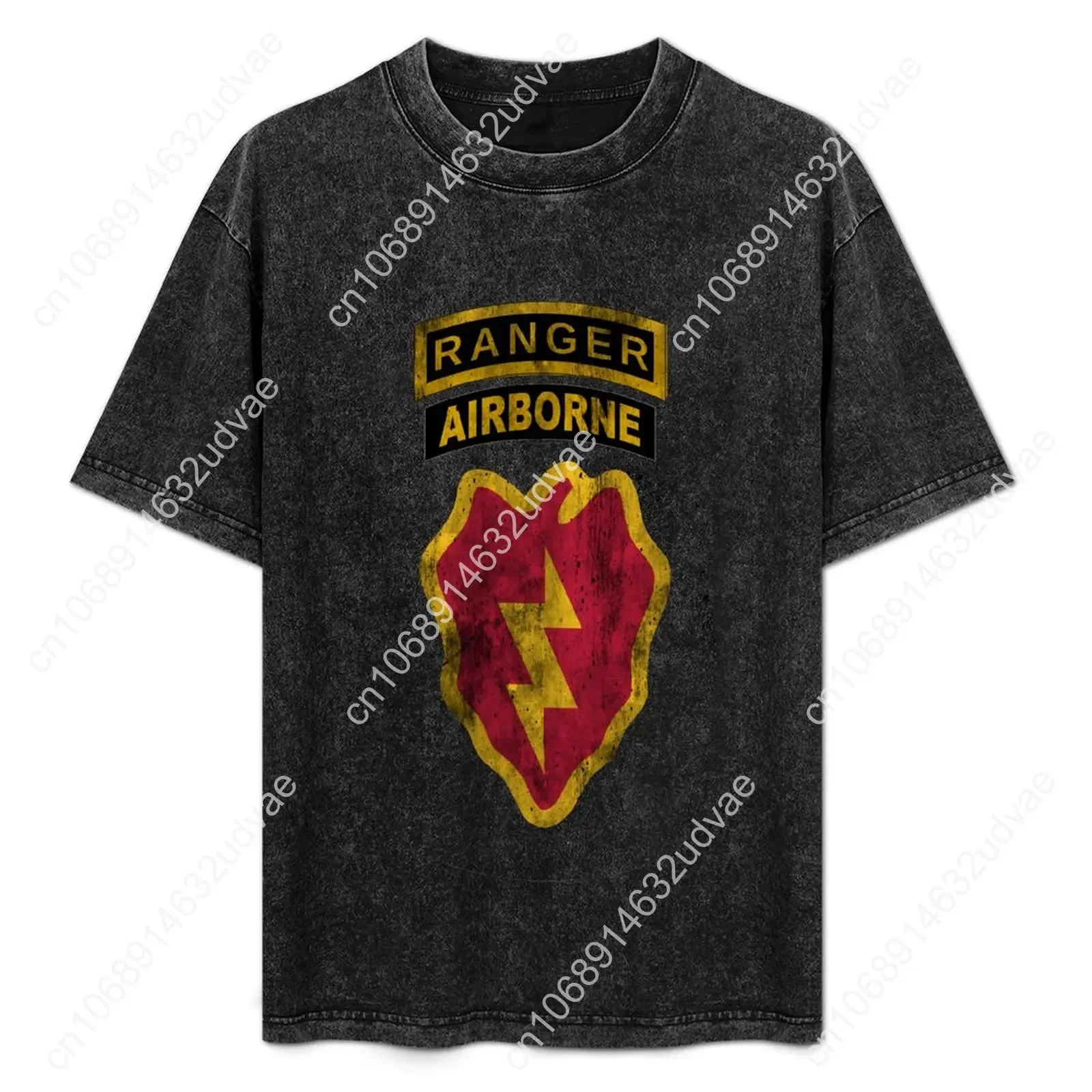 25th Infantry Division Patch Airborne Ranger Retro T shirts mans womans Tshirt Short sleeve T-shirt Custom tops clothes tshirt