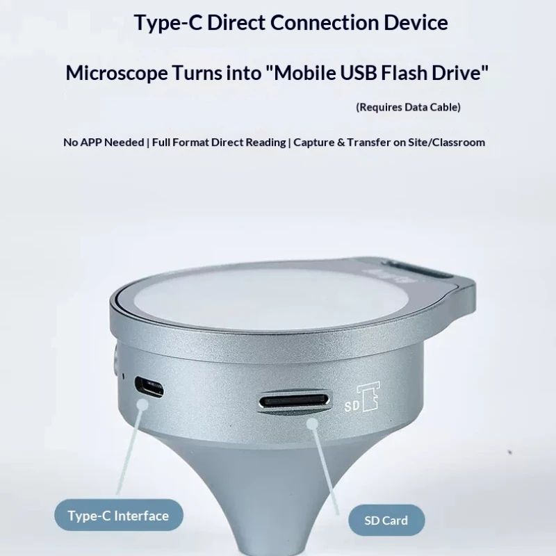 Funnel Digital Microscope  Screen Portable Handheld   Mineral Rock Metal Circuit Inspection Identification Photo Capture