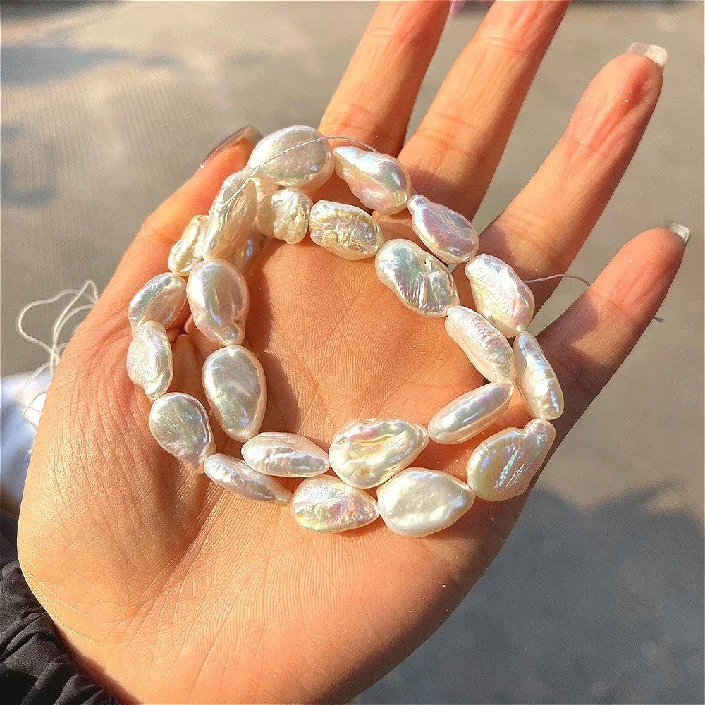 12x16mm5A Natural Freshwater White Baroque Irregular Pearl Fine Gift Premium Bead Jewelry Make DIY Necklace Bracelet Accessories