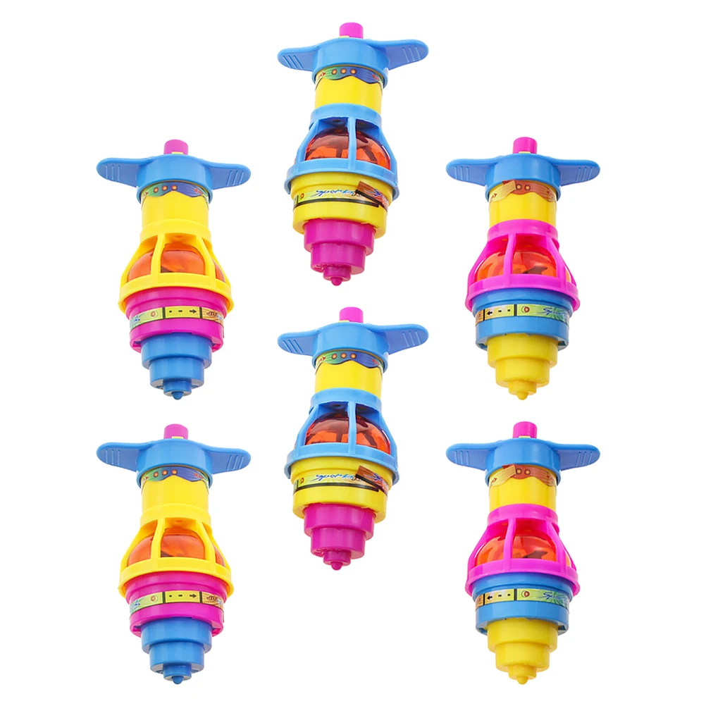 

6 Pcs Luminous Gyroscope Toys Spinning Top Glow in Dark Stress Reliever Plastic Funny Children Plaything Rotating Toy