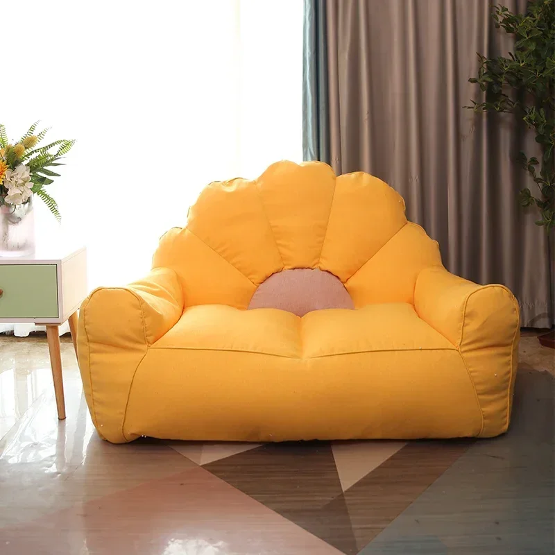 Baby Lazy Bean Bag Sofas For Living Room Waterproof Single Inside Big Bean Bag Sofa Puffs Cover Divano Prefabricated House ZN