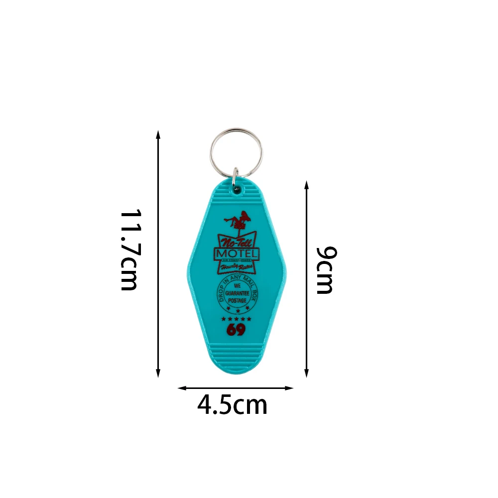 لا أخبر موتال ريترو موتيل المفاتيح أنت لم أبدًا هنا حلقة رئيسية قلادة أكريليك عتيقة