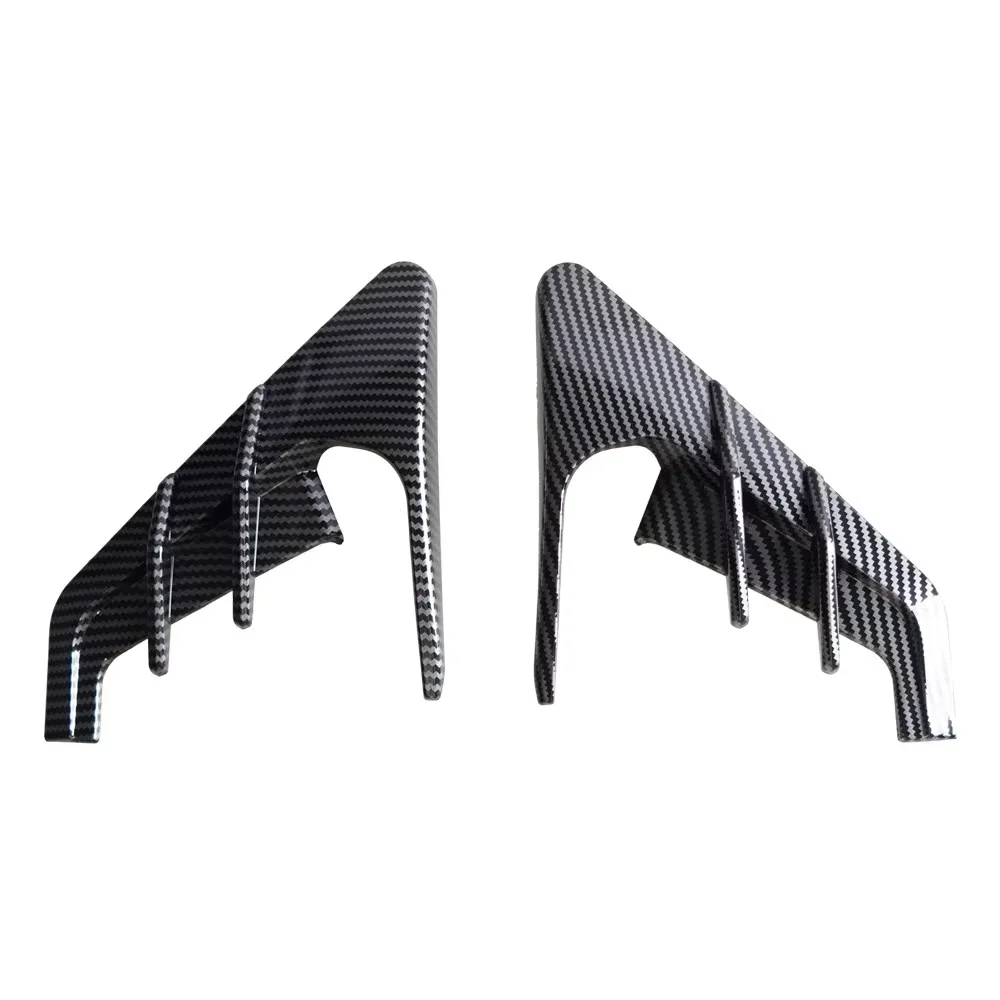 ل تسلا نموذج 3 Y ألياف الكربون مشرق سيارة الجانب الفراغات يغطي المفسد الزخرفية حامي الحرس الغبار لتقوم بها بنفسك عدة الأسود