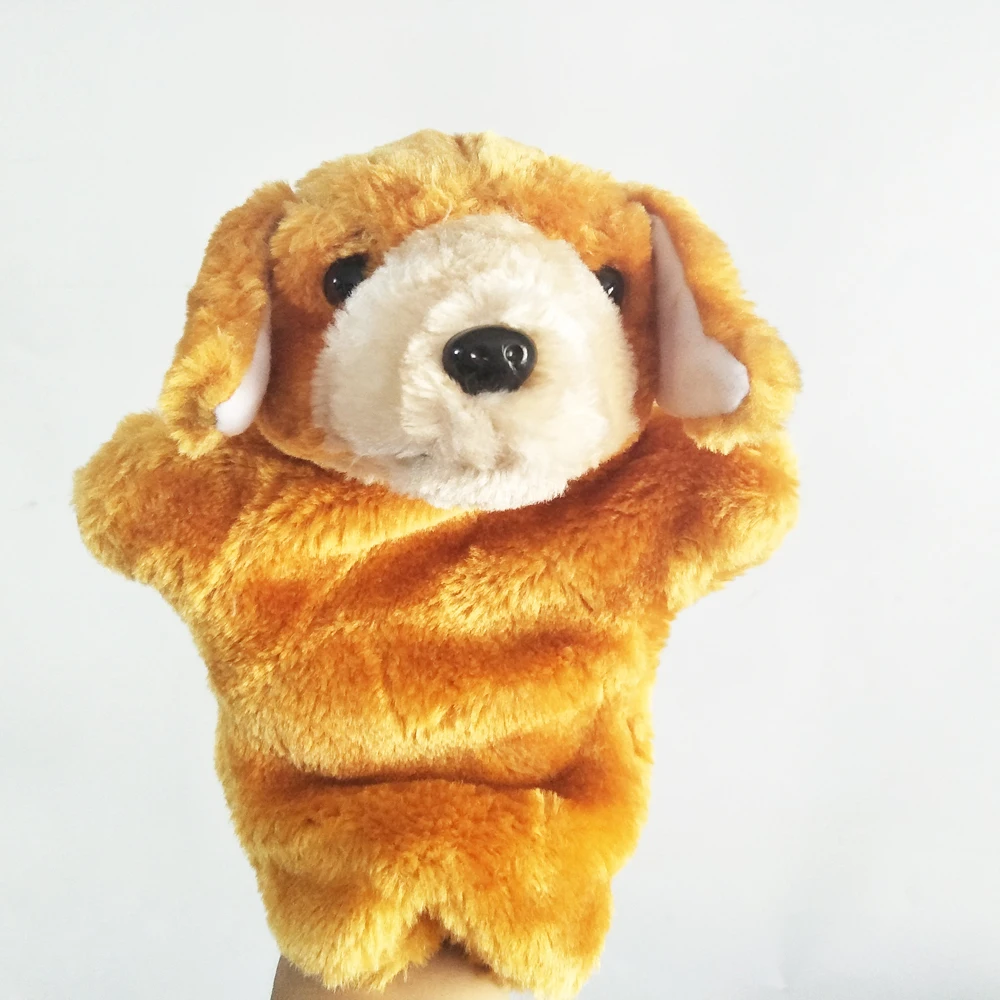 Presente de pelúcia macio cão inteligente crianças fantoche de mão brinquedo de pelúcia
