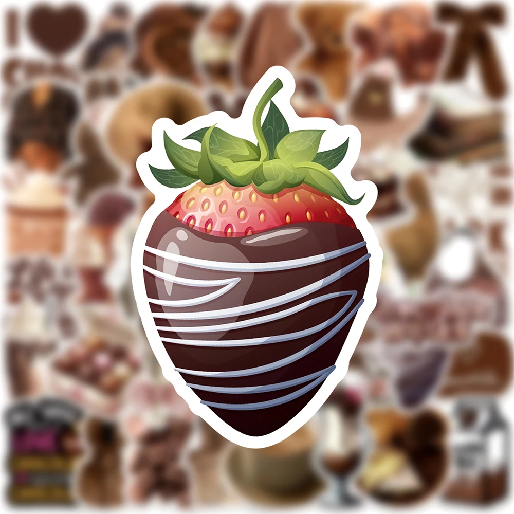 

10/30/50pcs Ins Style Vintage Chocolate Cartoon Stickers Aesthetic Graffiti Decals Phone Luggage Diary Decoration Sticker