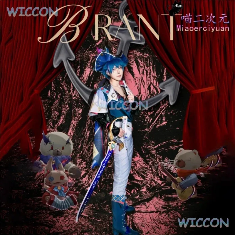 CyGame Wuwa Brant أزياء تنكرية شعر مستعار أحذية Wuthering موجات الملابس Brant شعر مستعار رجالي زي الهالوين زي حفلة تنكرية Disfraz