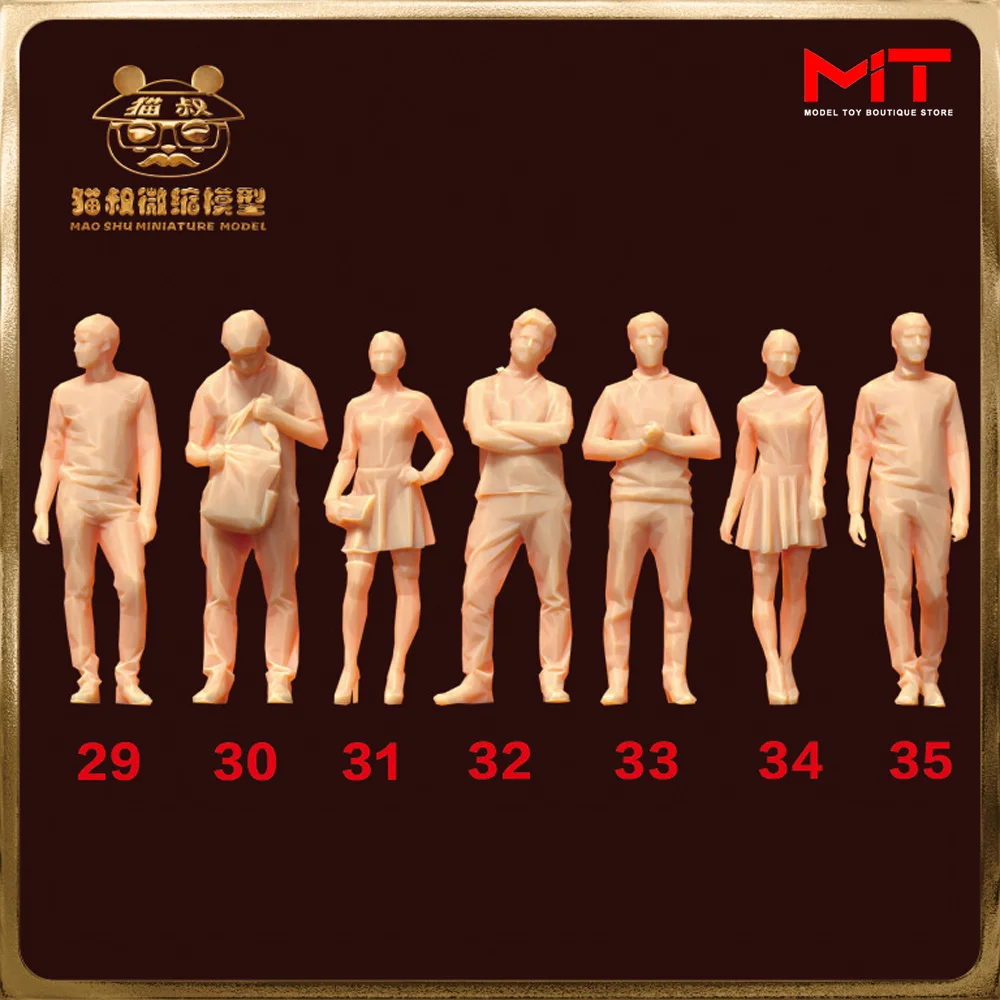 Miniatures 3D Print 1/87 1/64 1/43 Male Female Passer-by Creative Scene Props Diorama Model Figurine For Cars Display Decoratio