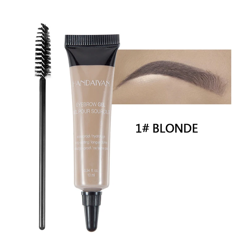 Henna Eyebrow Gel Cream Women 6 Colors Makeup Eyebrows Tint Eyebrows Waterproof Tattoo Pen Brush Kit Dye Cosmetics Makeup Kit