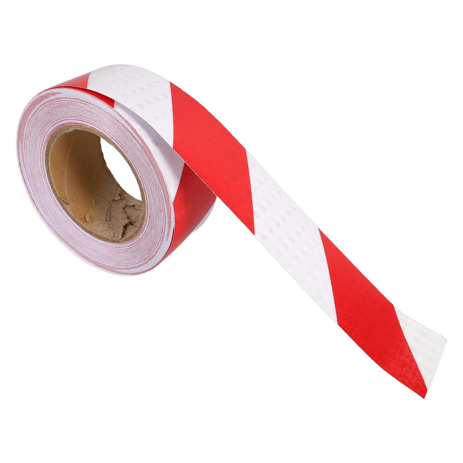 1 Roll Reflective Warning Tape Bright Diagonal Stripes For Concrete Driveway Outdoor Indoor Use Vehicles Roads Construction