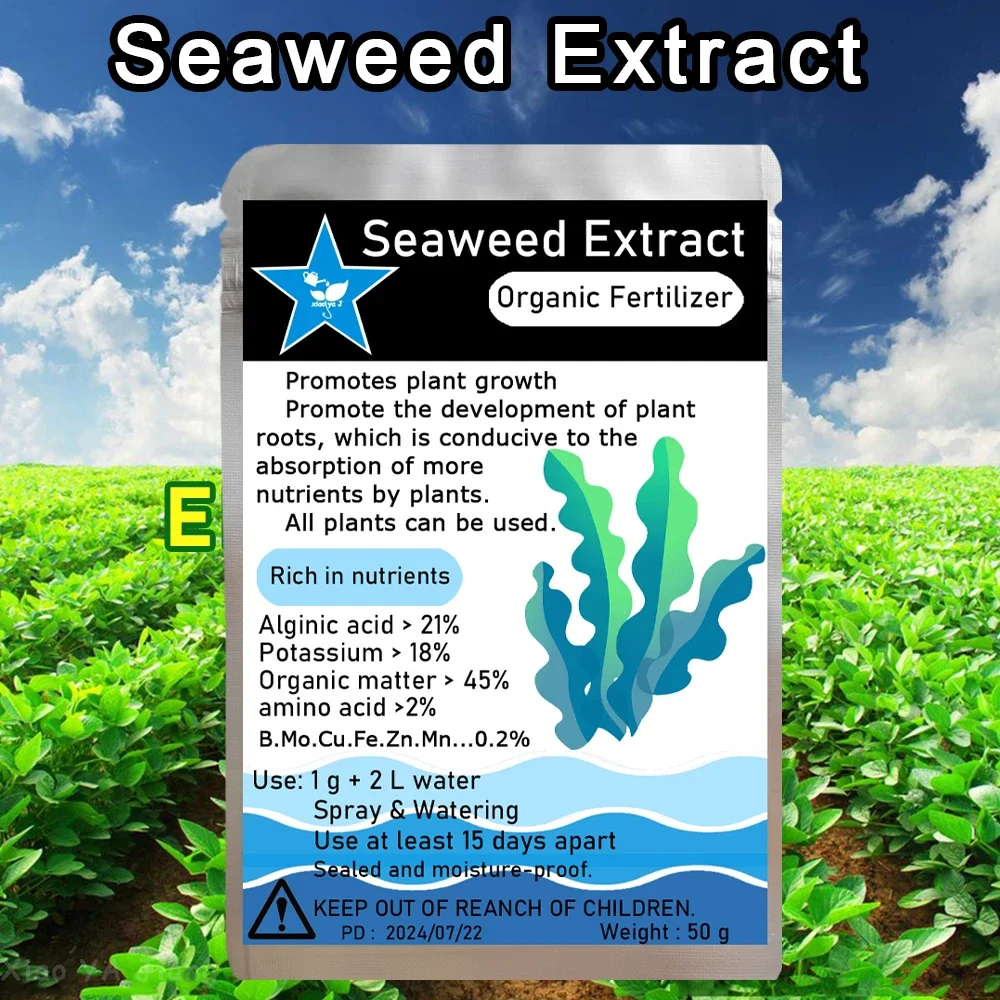 

50g Seaweed Extract New Organic Fertilizer For Garden Bonsai Helps Plants Grow Rich In Organic Matter